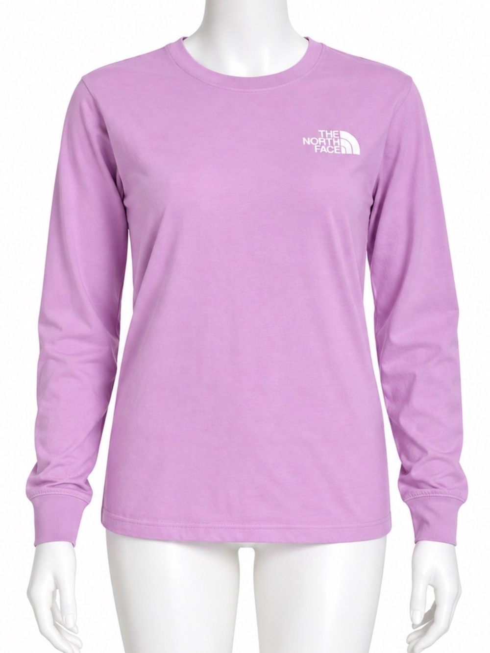 The North Face Long Sleeve Tee - Lavender with White Logo size medium
